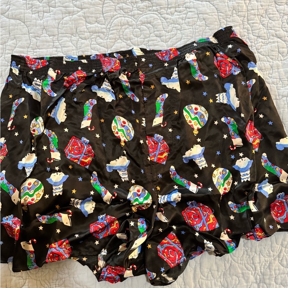 BBB Studio Silk Boxer Shorts Festive Black Boxers with Holiday Theme - Picture 1 of 6